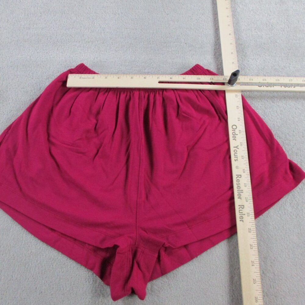 Lunya Slumberknit Long Sleeve Henley Short Set Womens XS Pomegranate Red Pajamas - Picture 10 of 16